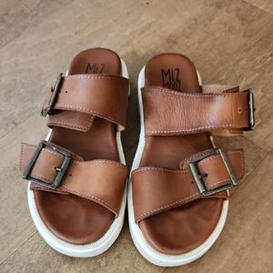 Double Strap With Buckles Platform Sandals